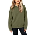thumbnail image 4 of Domzest Boys & Girls Plain Hoodies Casual Long Sleeve Loose Fit Hooded Sweatshirt 2026 Trendy Basic Pullover Sweatshirts Army Green 150 Age:11-12Y, 4 of 6