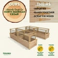 thumbnail image 2 of Greenes Fence 96" x 96" x 16.5" Beige Cedar Raised Garden Bed with CritterGuard Fencing, 2 of 8