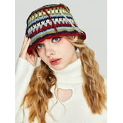 ROMWE Fairycore Hollow-out Flower Knitted Hat