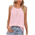 thumbnail image 5 of ZyeKqe Womens Tank Tops Eyelet Crewneck Casual Summer Tops Basic Sleeveless Shirts Loose Fitted, 5 of 7