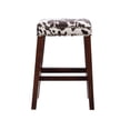 thumbnail image 4 of Linon Walt 30.5" Wooden Frame Cow Print Bar Stool in Brown, 4 of 11