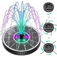 thumbnail image 6 of 3.5W Glass Solar Fountain with Swivel-Out Fixed Rods, Solar Bird Bath Fountains with LED Lights and 2000mAh , 7 Nozzles, Outdoor Solar Water Fountain Pump for Garden, Pool, Pond (White), 6 of 6