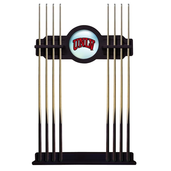 University of Nevada Las Vegas Solid Wood Cue Rack with a English Tudor Finish