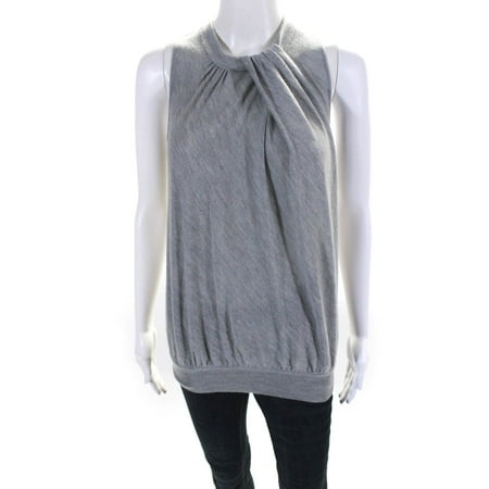 

Pre-owned|Peter Som Womens Crew Neck Shell Sweater Gray Size Extra Small