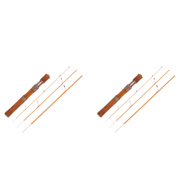 2X Ultralight Fishing Rod Carbon Fiber Lure Pole Bait 1.5-9G Line Wood Handle Fast Trout Fishing Rods