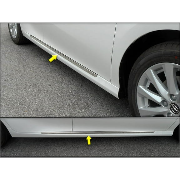 Stainless Steel Rocker Panel Trim 2Pc Fits 2018-2020 Toyota Camry TH18131 QAA