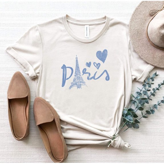 PARIS Graphic Short Sleeve T-shirt Top