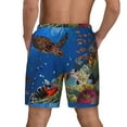 thumbnail image 2 of Lsque Mens Swim Trunks Colorful Coral Reef Pattern - Bathing Suit Compression Liner - Beach Swim Shorts Swimwear - (S-3XL) - Stretch Quick Dry -3X-Large, 2 of 9