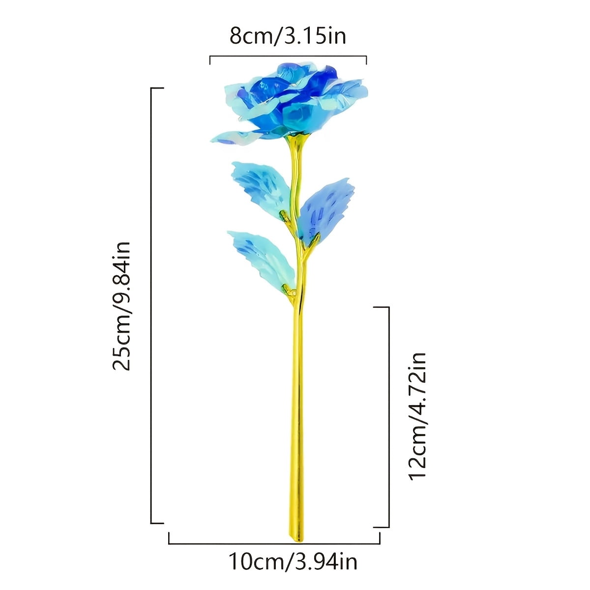 18 Pcs Galaxy Rose Artificial Roses - Sparkly Iridescent Plastic Roses Bulk, Colorful Rainbow Forever Flowers Bouquet, Ideal Valentine Roses Bulk for Wedding, Mother's Day and Birthday Gifts