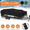 thumbnail image 2 of Boat Cover, Heavy Duty Waterproof Boat Cover Oxford Cloth Tear Resistance Anti UV Boat Protecter for V-Hull Fishing Boat, Pontoon Boat, 2 of 6