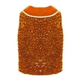 thumbnail image 2 of TiaoBug Girls Boys Sequins Waistcoat Choir Hip Hop Jazz Dance Tops Ballet Stage Performance Fancy Dress Vest Orange 10, 2 of 4