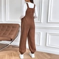 thumbnail image 4 of Simua Women's Maternity Corduroy Overalls | Adjustable Waist Loose Fit Sleeveless Jumpsuit for Pregnancy Daily & Casual Wear, 4 of 8