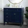 thumbnail image 2 of Elegant Kitchen and Bath 36 inch Single bathroom vanity in blue, 2 of 16