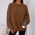 thumbnail image 5 of Womens Oversized Sweatshirts Hoodies Fleece Crewneck Sweaters Casual Tops Comfy Fall Fashion Outfits Winter Clothes, 5 of 5