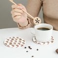 thumbnail image 6 of Balery 4 Pcs Mushroomleather Coasters Set, Drink Table Cup Coasters For Living Room Kitchen Coffee Decor, 6 of 9