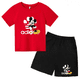 thumbnail image 3 of Conjunto de 2 piezas de camiseta y pantalones cortos de marca Disney de manga corta de verano para niños y niñas, conjuntos de moda para bebés de 2 a 12 años, 3 of 5