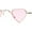 Gold - Pink, variant on Ditzy Small Heart Shape Dazed Hippie Metal Rim Sunglasses Gold - Red