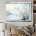 thumbnail image 2 of Designart "Frosty Scenic Landscape Winter's Grace I" Oversized Landscapes Framed Wall Art - Traditional White Winter Landscape Hallway Framed Wall Art Decor, 2 of 7