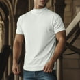 thumbnail image 2 of Rrunsv Funny T Shirts for Men Men Casual Cotton Linen T Shirt Short Sleeve Beach Lace Up Shirt White,XXXL, 2 of 4