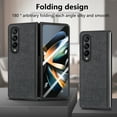 thumbnail image 4 of Compatible with Samsung Galaxy Z Fold 4 Case, Luxury Hinge Protection + Steel Screen Cover Drop-Resistance Ultra Slim Bumper Frame Folding Case for Samsung Galaxy Z Fold 4 5G, Black, 4 of 10