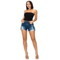 thumbnail image 4 of FashionMille Women Distressed Raw Hem ripped Jean Denim Shorts, 4 of 5