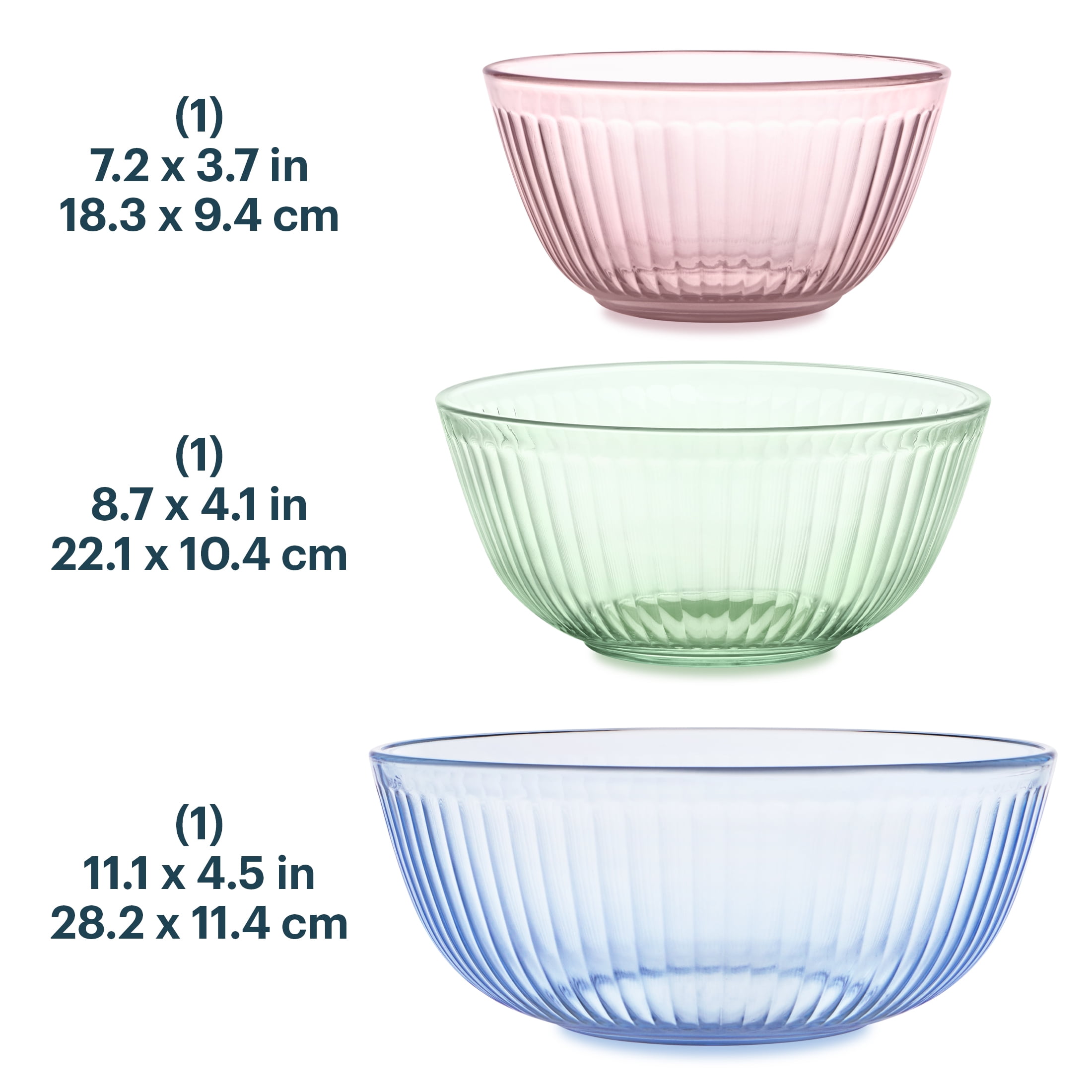 Pyrex Sculpted Mixing Bowls - Thumbnail 2