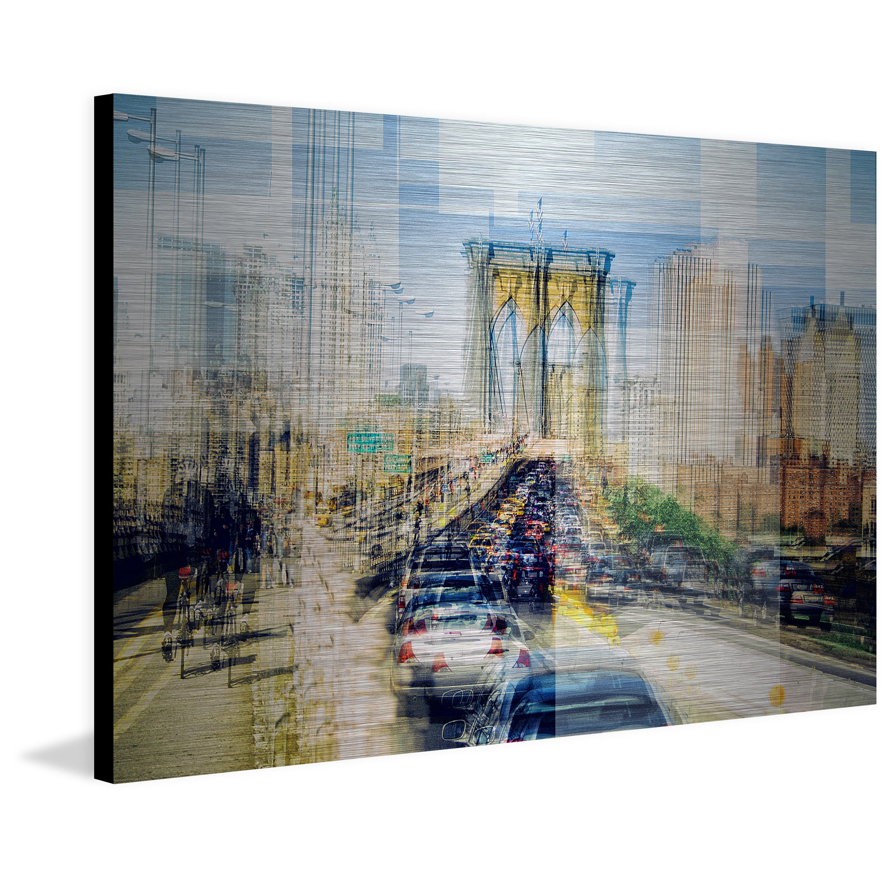 "Passengers in Flux" Painting Print on Brushed Aluminum