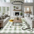 thumbnail image 4 of 8x10 Area Rugs for Living Room, Sunflowers Farmhouse Non Slip Area Rugs for Kitchen Bedroom Entryway, Sage Green Plaid Pastoral Rustic Washable Carpet Runner Rug Floor Mats for Bedroom Home Decor, 4 of 9