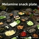 thumbnail image 2 of Platos de postre creativos de melamina Platos pequeños negros para uso en bares de frutas Platos de melamina para tartas Platos para servir comida fría, 2 of 5