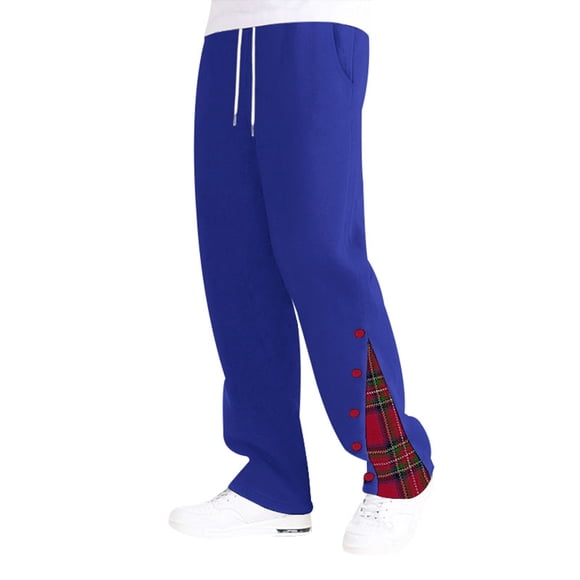 FcBaudy Full Length Pants Man Solid Color Drawstring Pockets Large Zize Straight Carrel Bra Extender Cell Fallow Sweatpants Man Polyester Trousers