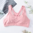 thumbnail image 3 of Women's Sports Bras Woman Bras With String Quick Dry Shockproof Running Fitness Large Size Underwear Sport Bras for Women Pink L, 3 of 8