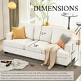 thumbnail image 4 of Amerlife Sofa, Comfy Sofa Couch with Extra Deep Seats, Modern Sofa- 3 Seater Sofa, Couch for Living Room Apartment Lounge, Beige Chenille, 4 of 7