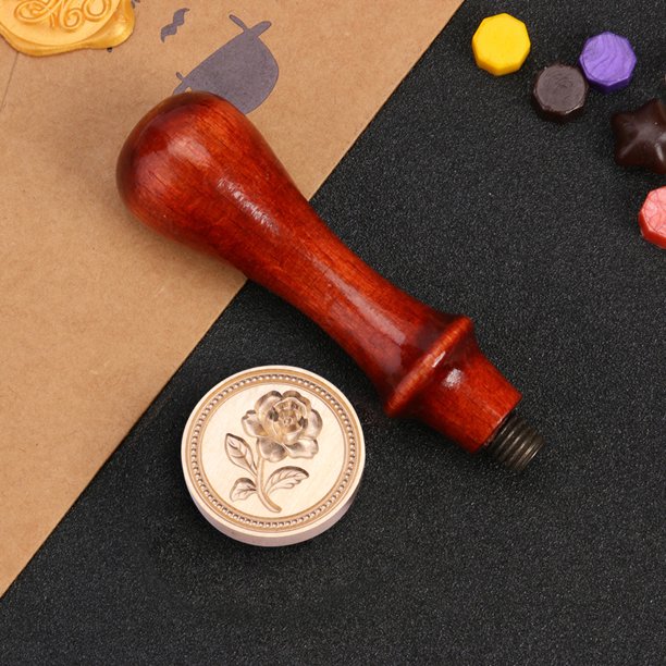 Cabeza de sello de sobre en relieve con cabeza de cobre de forma especial vintage para tarjeta de regalo (D)