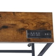thumbnail image 4 of ZENY Sofa Table with Charging Station 70 inch Console Table, Brown, 4 of 11