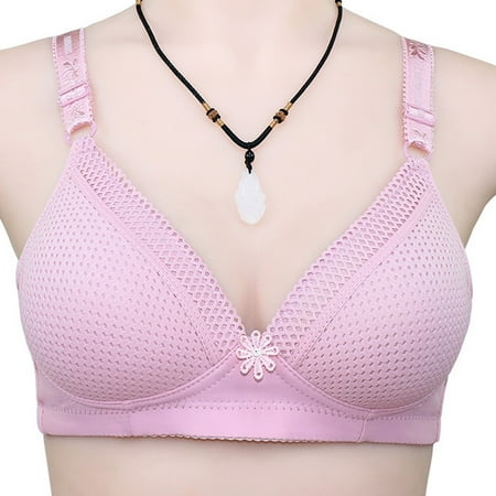 Mgmyaa Bras for Women Wireless Large Size Pull Together Bra Comfort Underwear