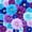 Blue Purple Series, variant on 18 Pcs Mexican Paper Flowers Colorful Fiesta Tissue Paper Flowers Pom Poms Mexican Carnival for Floral Party Backdrop Wedding Birthday Party Craft, 6" 8" 10"(Dark Color)