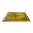 thumbnail image 2 of Ahgly Company Machine Washable Indoor Rectangle Medallion Yellow Traditional Area Rugs, 2' x 3', 2 of 4