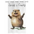 thumbnail image 2 of nqOlkjepod Outdoor Curtains for Patio Waterproof, Happy Groundhog Day Outdoor Privacy Panels Grommet, Funny Cute Animal Spring Pastoral Blackout Outside Curtains for Porch/Cabana 54"x84", 1 Panel, 2 of 8