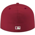 thumbnail image 4 of Men's New Era Cardinal Miami Marlins White Logo 59FIFTY Fitted Hat, 4 of 6