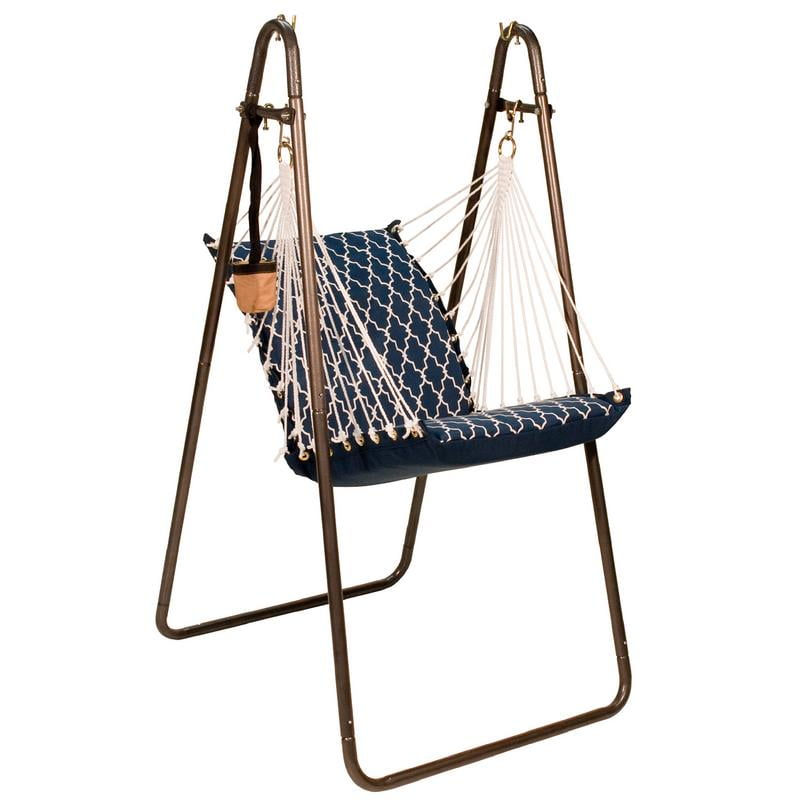 Algoma 1525193197BR Net Soft comfortable Hanging Chair Hammock with Stand New 
