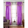 thumbnail image 2 of Lined 2 Gypsy Rod Pocket Curtains Beaded Valance 2 Tiebacks Lavender 43W X 108L, 2 of 3