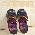 thumbnail image 2 of Balery Colorful Abstract Wave Motion Pantuflas de Casa de Felpa Silenciosas con Diseño Estampado, Zapatillas Cómodas Antideslizantes de Algodón para Interior-Large, 2 of 8