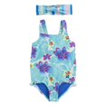 thumbnail image 1 of Hurley Girls' One Swimsuit and Headband 2-Piece Set, Sail, 3T, 1 of 2