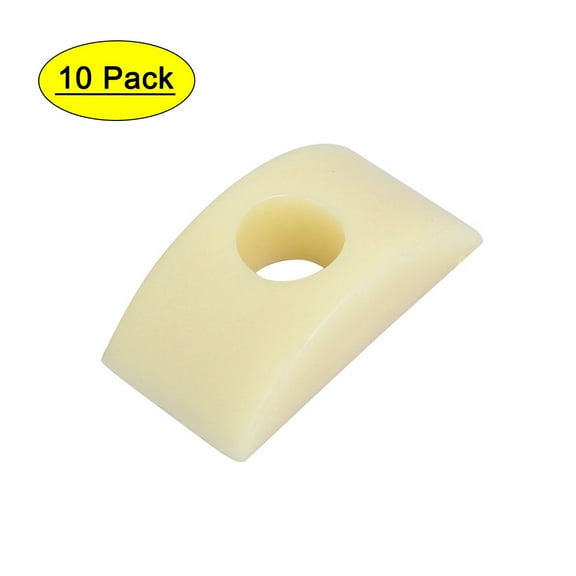 Plastic Half Moon Spacer Connector Fittings Beige 0.3" Hole Dia 10pcs