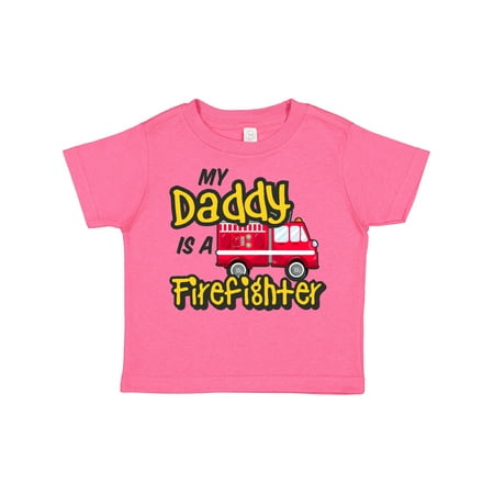 

Inktastic My Daddy is a Firefighter with Fire Truck Gift Toddler Boy or Toddler Girl T-Shirt