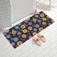 thumbnail image 2 of Pioneer Flower Floral Print Pattern Bathroom Rugs Mat, Non Slip Microfiber Bathroom Rug with Rubber Backing, Soft Mats for Bathroom Floor Tub Shower, 24"x60", 2 of 5