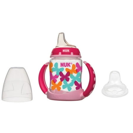 NUK Trendline Tie Dye Learner Cup 5 Ounce (Pink) PLUS Extra Spout