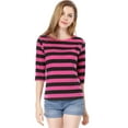 thumbnail image 2 of INSPIRE CHIC T-Shirt Décontracté Imprimé pour Femmes à Manches au Coude et Col Rond, 2 of 7