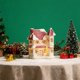 thumbnail image 3 of Decoraciones navideñas, adornos navideños, regalos navideños. Figuras decorativas navideñas de estilo nórdico: Villa nevada con tejado rojo y luces., 3 of 5