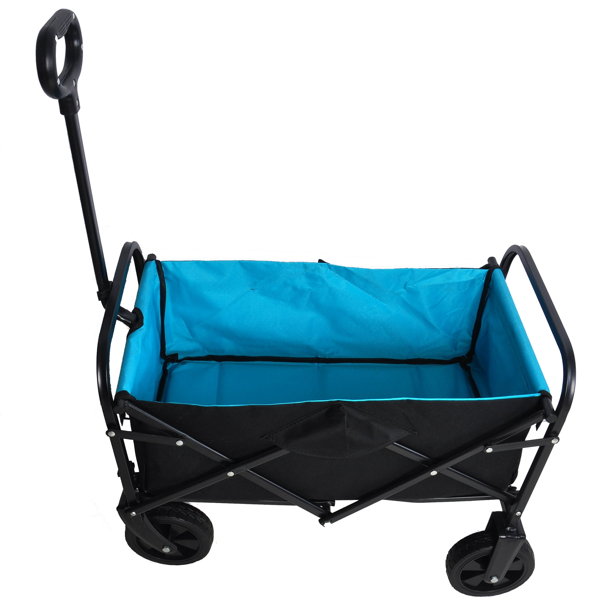 Aimee Lii Folding Utility Wagon Cart, Beach Wagon with Big Wheels for Sand, Portable Wagon, Black Aimee Lii Folding Utility Wagon Cart, Beach Wagon with Big Wheels for Sand, Portable Wagon, Black